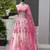 pink organza printed lehenga choli