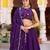purple silk blend embroidered lehenga choli