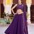purple silk blend embroidered lehenga choli