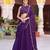 purple silk blend embroidered lehenga choli