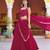 magenta silk blend embroidered lehenga choli