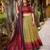 cream art silk printed lehenga choli