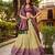 cream art silk printed lehenga choli