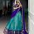 teal art silk printed lehenga choli