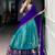 teal art silk printed lehenga choli