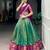 green art silk printed lehenga choli