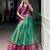 green art silk printed lehenga choli