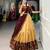 beige art silk printed lehenga choli