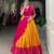 yellow art silk printed lehenga choli
