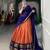 orange art silk printed lehenga choli