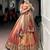 peach organza printed lehenga choli