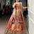 peach organza printed lehenga choli