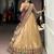 beige organza printed lehenga choli