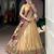 beige organza printed lehenga choli
