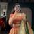 champagne organza printed lehenga choli