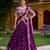 purple silk blend embroidered lehenga choli