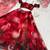 red organza printed lehenga choli