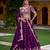 purple silk blend embroidered lehenga choli