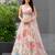 cream organza printed lehenga choli