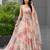 cream organza printed lehenga choli