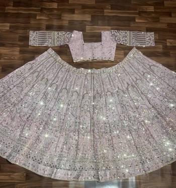 pink net embroidered lehenga choli 1
