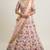 peach silk blend printed lehenga choli