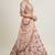 peach silk blend printed lehenga choli