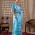 Elegant Sky Blue Floral Printed Saree