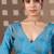 Elegant Sky Blue Floral Printed Saree