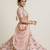 peach silk blend printed lehenga choli