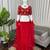 red georgette plain lehenga choli