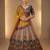 multicolor silk blend printed lehenga choli