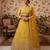 yellow net embroidered lehenga choli
