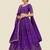 purple silk blend plain lehenga choli