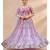pink silk blend printed lehenga choli