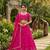 pink silk blend plain lehenga choli