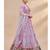 pink silk blend printed lehenga choli