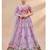 pink silk blend printed lehenga choli