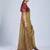 Mustard chiffon ajrak printed saree with unstitched blouse