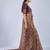 Maroon chiffon ajrak printed saree with unstitched blouse