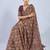 Maroon chiffon ajrak printed saree with unstitched blouse