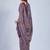 Purple chiffon ajrak printed saree with unstitched blouse