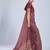 Maroon chiffon ajrak printed saree with unstitched blouse