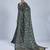 Green chiffon ajrak printed saree with unstitched blouse