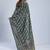 Green chiffon ajrak printed saree with unstitched blouse