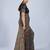 Black chiffon ajrak printed saree with unstitched blouse
