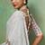 White georgette floral printed saree with unstitched blouse