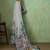Grey georgette geometrical printed saree with unstitched blouse