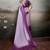 Pink satin plain dyed saree with unstitched blouse