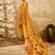 Yellow georgette floral printed saree with unstitched blouse